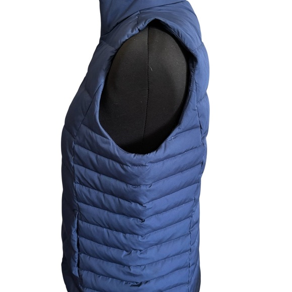 Lands' End Women's Down Puffer Vest Navy Blue S (6-8) High Neck Zip Front - Picture 5 of 11